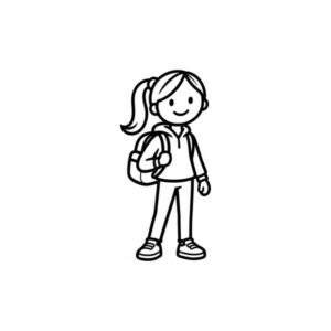 Adesivo Família - Adolescente menina