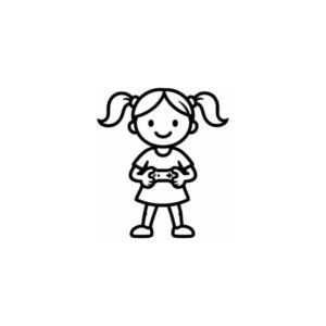 Adesivo Família - Menina gamer
