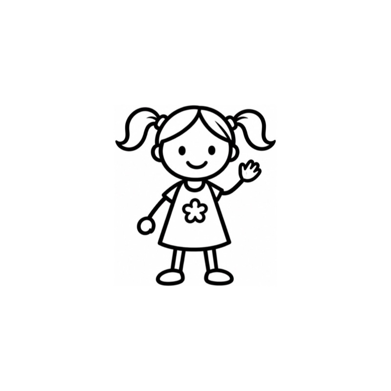 Adesivo Família - Menina pequena
