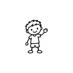 Adesivo Família - Menino pequeno