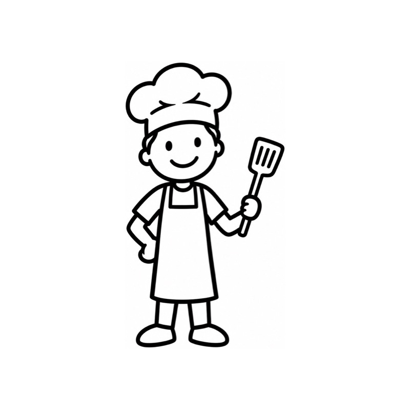 Adesivo Família - Pai cozinheiro
