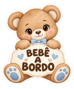 Bebê a bordo - Ursinho caramelo - Menino