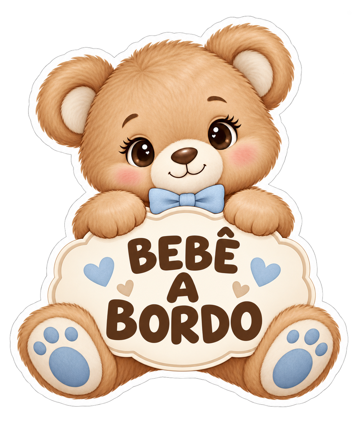 Bebê a bordo - Ursinho caramelo - Menino